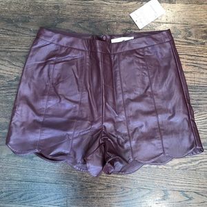 Vegan leather shorts